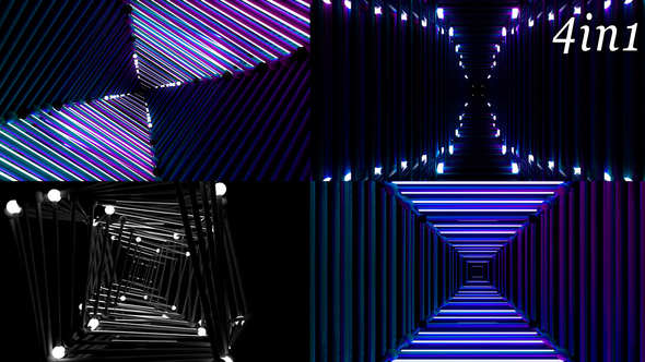 Vj Cube - Vj Loop Pack (4in1)