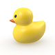 Yellow rubber Duck toy simple low poly - 3DOcean Item for Sale
