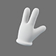 Cartoon Glove Hands Low Poly - 3 fingers - 3DOcean Item for Sale