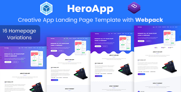 HeroApp - App Landing/One Page