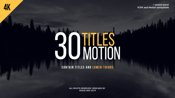 30 Motion Titles | FCPX or Motion alt