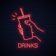 Hand Holds Paper Cup Neon Sign - GraphicRiver Item for Sale