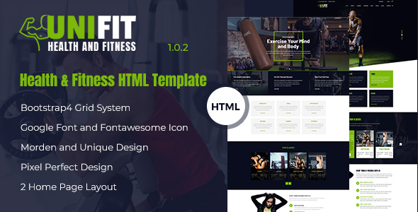 Unifit - Health and Fitness HTML Template