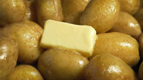 Butter Melts On Hot Potatoes