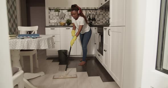 Black Meloman Washing Floor with Mop