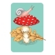 Mushroom with Leaf and Snail - GraphicRiver Item for Sale