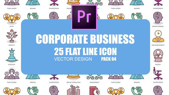 Corporate Business - Flat Animation Icons (MOGRT)