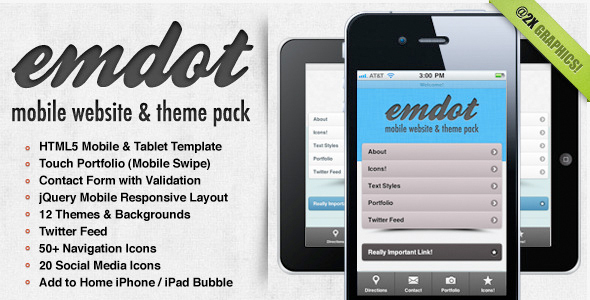 Emdot - Mobile Website & Template Pack
