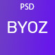 Byoz -  App Landing Page PSD Template - ThemeForest Item for Sale
