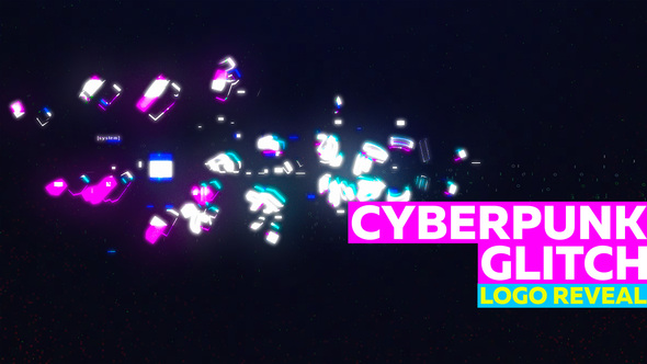 Cyberpunk Glitch Logo Reveal