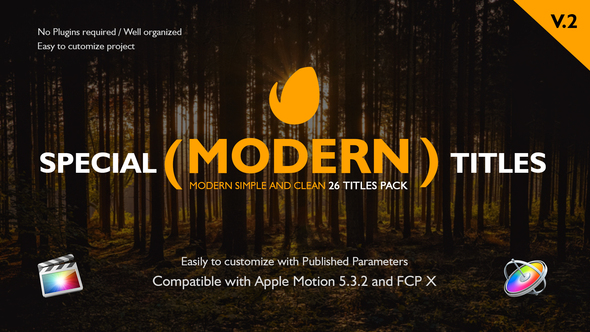 Special Modern Titles Pack for FCPX alt