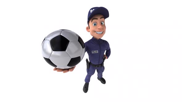 Fun 3D cartoon Police Officer