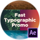 Fast Typographic Promo - VideoHive Item for Sale