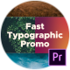 Fast Typographic Promo - VideoHive Item for Sale