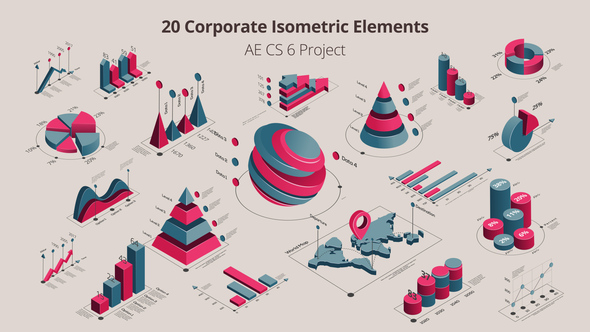 20 Isometric Corporated Elements