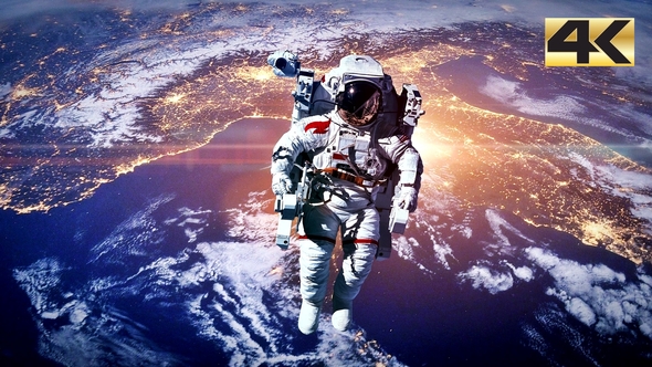 Astronaut Above The Earth 4K alt