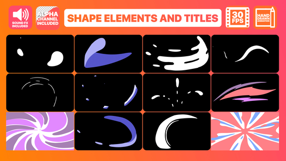Shape Elements And Titles | After Effects Template