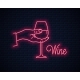 Hand Holds Wine Neon Sign - GraphicRiver Item for Sale