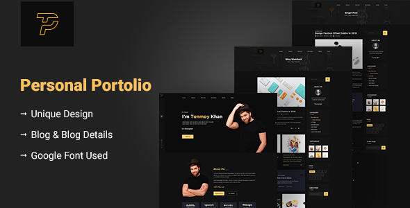 TP Personal Portfolio PSD Template