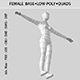 T-pose Low-poly 3D Female base - 3DOcean Item for Sale