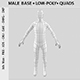 A-pose Low-poly 3D male base - 3DOcean Item for Sale