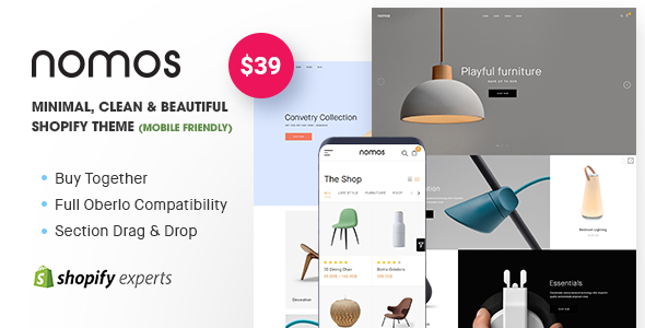 Nomos - Minimal, Clean & Beautiful Shopify Theme (Mobile Friendly)