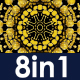 Gold Ornament Background Vj 8 in 1 pack - VideoHive Item for Sale