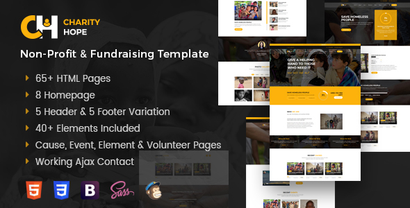 Charity Hope - Non-Profit and Fundraising Template