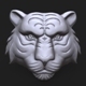 Tiger Face bas relief - 3DOcean Item for Sale