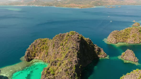 Seascape with Lagoons and Turquoise Water