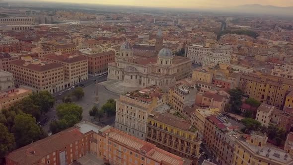 Aerial View Capital of Italy Rome