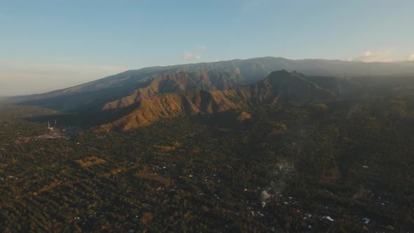 View of Mountain Landscape. Bali