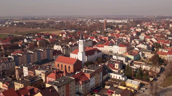 Small European City Aerial View
