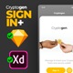 Cryptogen - Sketch UI Kit Template for iOS Login Screens - ThemeForest Item for Sale
