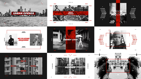 Urban Opener / Stylish Clean Promo / Dynamic Typography / Hip-Hop Lifestyle / Cities and Streets