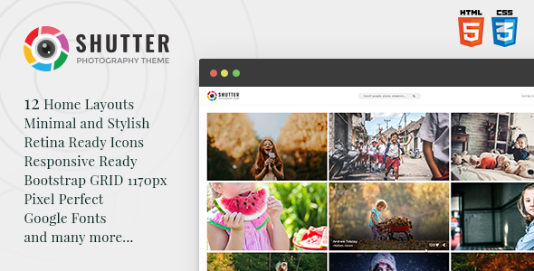Shutter - Photography HTML5 Template