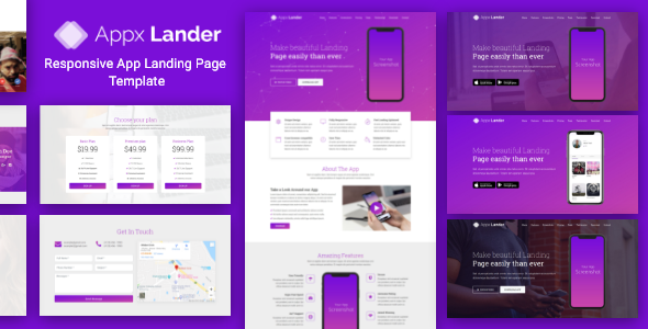 Appx Lander - responsywny szablon strony docelowej aplikacji
