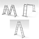 Folded ladders - 3DOcean Item for Sale