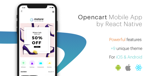 MStore Opencart - the complete react native e-commerce app (Expo version)
