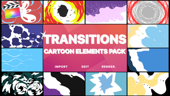 Cartoon Transitions | FCPX alt