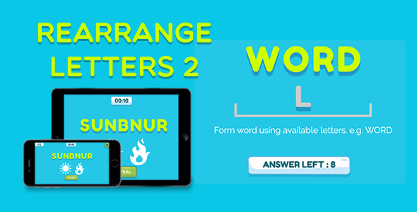 Rearrange Letters 2 - HTML5 Game