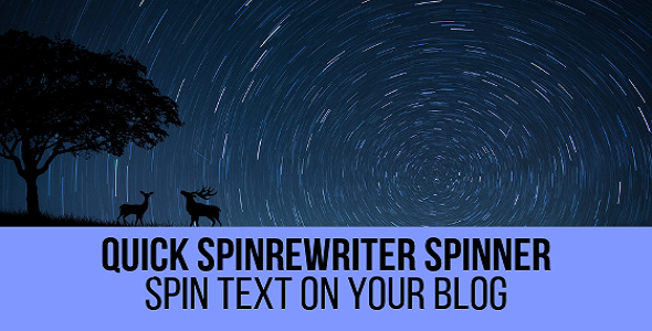 Quick SpinRewriter Spinner WordPress Plugin