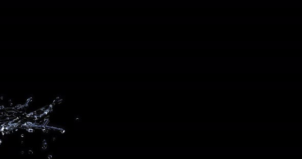 Water splashing explode from center around itself alt