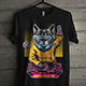 Awesome T-Shirt Design with DJ Cat Illustration - GraphicRiver Item for Sale