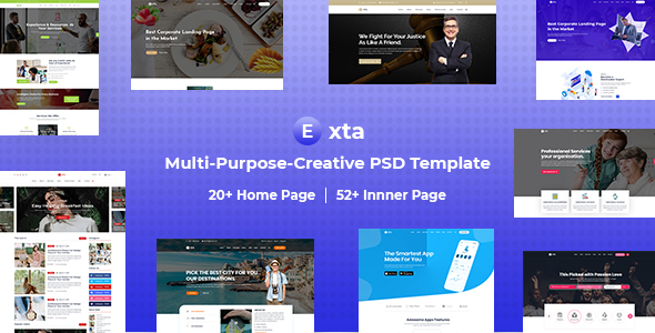 Exta Multi-Purpose-Creative PSD Template