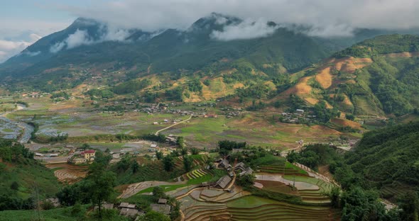 Terraced Rice Paddies In Northern Vietnam