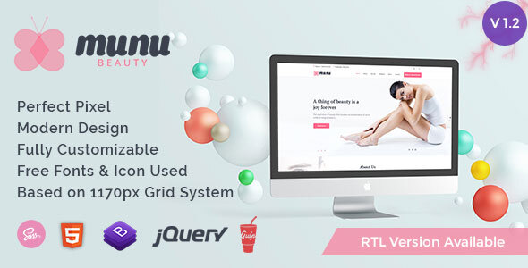 Munu - Beauty HTML5 Template + RTL