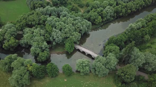 Aerial View Of The Old Roman Bridge In Sarajevo V4