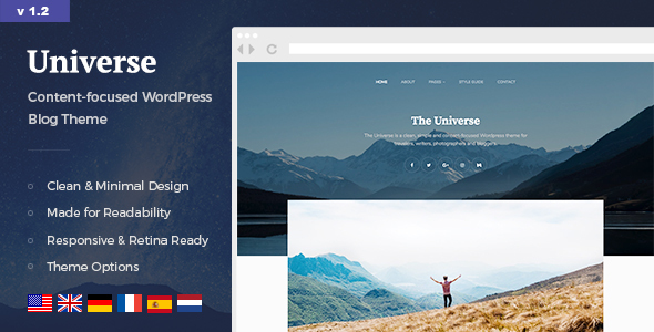 Universe - Clean & Minimal WordPress Blog Theme