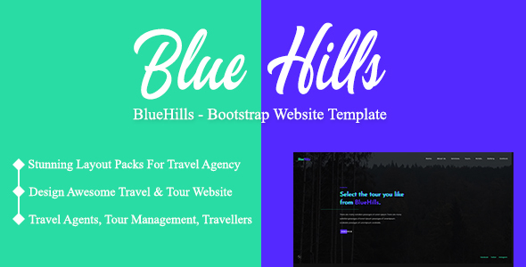 BlueHills - Bootstrap Website Template